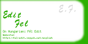 edit fel business card