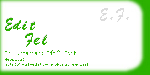 edit fel business card